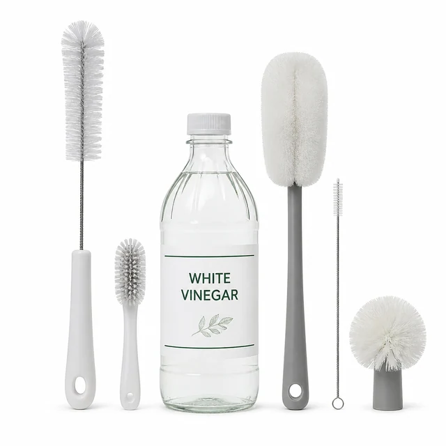 Generic Cleaning brush + vinegar kit product photo